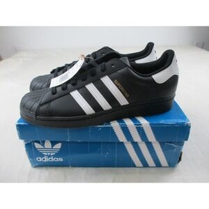 NEW Adidas Superstar Shoes Mens 12 Black White EG4959 Trefoil Sneakers 07